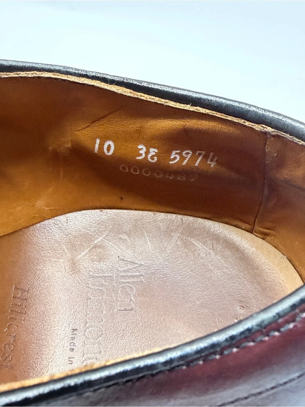 Allen Edmonds Hillcrest Split Toe Derby Dress Shoes Burgundy Leather Men’s 10 E